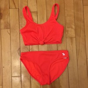 Abercrombie kids bright orange bikini